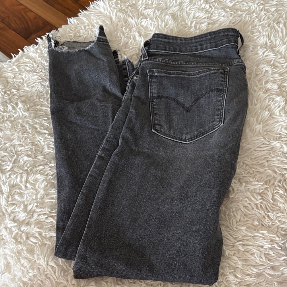 Levi's Dark Gray Straight Leg Jeans